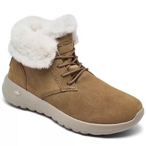 Skechers Suede Women's On The Go Joy Lush Fur Lined Winter Boots Sz 7